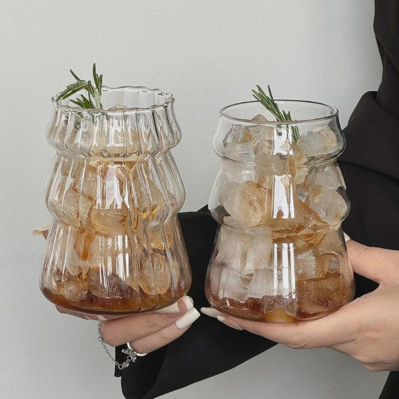 Cocktailglas 500ml - Design longdrinkglas met geribbeld effect