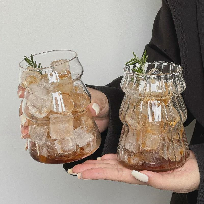 Cocktailglas 500ml - Design longdrinkglas met geribbeld effect